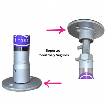 Barra Pole Dance Profesional Giratorio/Estático - Portátil Inoxidable