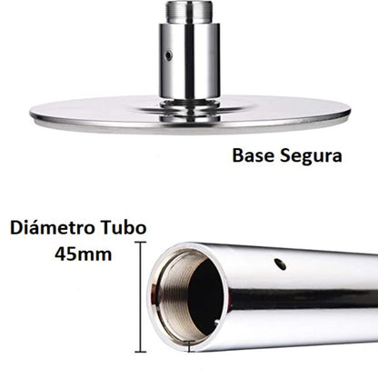 Barra Pole Dance Silver Giratorio/Estático - Portátil